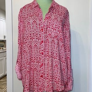 Pink Button Down Blouse